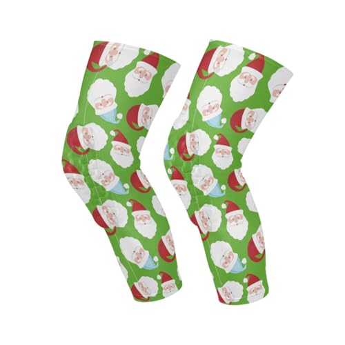 GAIREG Doodles Santa Claus Green Knee Pads for Knee Pain Men Women 1 Pair Compression Sleeve for Meniscus Tear