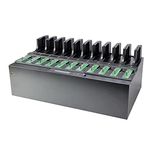 Image of Systor 1 to 10 PCIe M.2 NVMe /SATA Duplicator - 24GB /Min - SYSNVME-HC410 | Standalone duplicator to clone, erase and sanitize PCIe M.2 NVMe, SATA SSDs, and 2.5 inch SATA hard drives with no PC required.