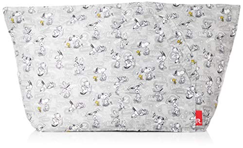 トートバッグ スヌーピー SNOOPY エコバッグ にもなる 折りたたみ可能 はっ水 バッグ用レインカバー レイニールー PEANUTS グレー