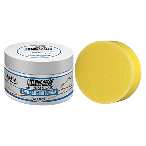 Haixifry シュー クリーニング クリーナーキット白い靴 汚れ落とし 靴清潔 靴美白 靴用クリーニングクリーム 靴汚れ除去剤 スニーカーホワイトニングクリーニングクリーム スニーカーステインリムーバークリーム シンプルで速い ホワイト用シュー クリー