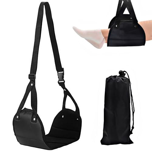 Xynovate Reposapiés Para Avión, Hamaca De Pie De Avión, Reposapiés De Viaje Con Espuma Viscoelástica, Base Portátil Diseñada Para Viajes, Proporciona Relajación Y Comodidad Para Vuelos Largos