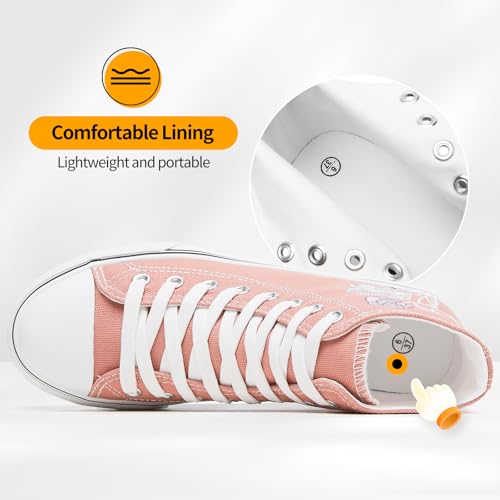 Image of ZGR Womens High Top Canvas Sneakers,Lace-up Canvas Shoes,Casual Tennis Walking Shoes