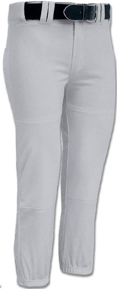 Joe's USA Womens Low Rise Fastpitch Softball Pants, Large-Grey