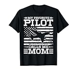 Photo Gallery bandiera americana my favorite pilot calls me mom maglietta Photo Gallery bandiera americana my favorite pilot calls me mom maglietta