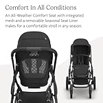 UPPAbaby Vista V3 Stroller - Full-Size Single-to-Double Stroller System - Toddler Seat, Bug Shield, Rain Shield, and Storage Bag Included - Jake (Charcoal/Carbon Frame/Black Leather) - Image 4