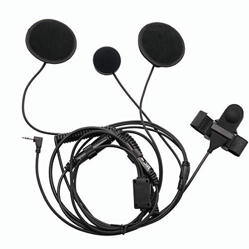 GoodQbuy Full Face Moto Motorcycle Bike Helmet Earpiece Headset Mic Microphone is Compatible with Motorola T460 T600 MH230R MS350R MT350R