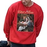 Sanfran Clothing Roy Keane What A Big Baby Christmas Jumper Funny Football Festive Footballer Pundit Manchester Ugly Xmas Gift Party Sweater Sweatshirt Large/Red