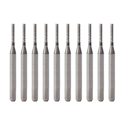 Image of 10 PCS Drills 1.5MM Carbide End Milling Cutter,CNC Router Bits, End Mill for PCB Machine Tool