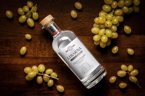 Grappa Libarna Bianca Cristallo 70cl – Verschnitt reinster Tresterbrände. Jung und aromatisch. 40% vol.