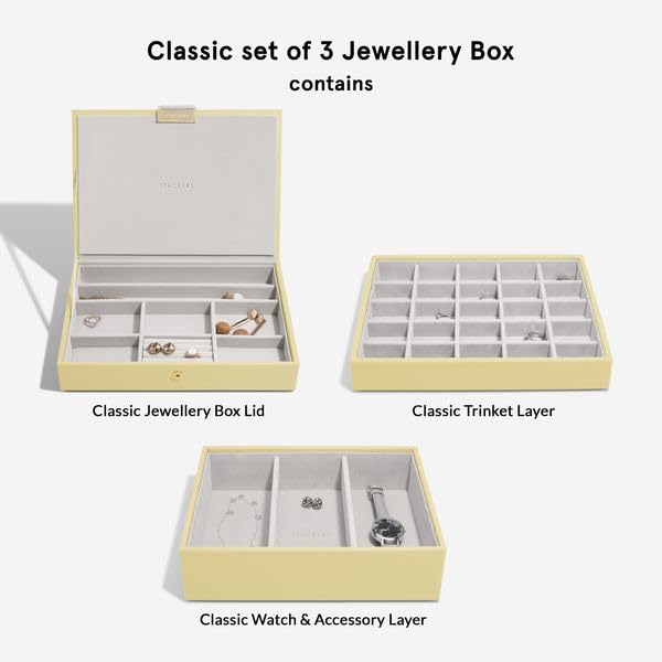 Boîte à bijoux classique Stackers jaune beurre | Lot de 3 modules superposables - 5