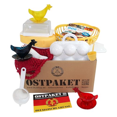 OLShop AG Ostpaket Haushalt mit 13 typischen Kultprodukten aus der DDR...