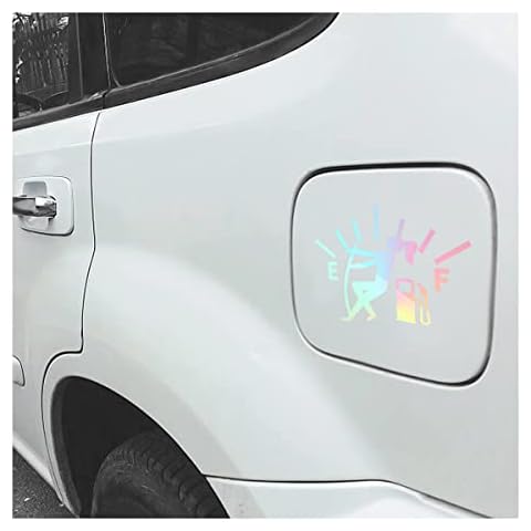 Blilo Funny Girl Car Stickers High Gas Consumption Decal Fuel Gage Empty Stickers Fit Car, Trucks, Motorcycle, SUV (Black/Multicolour) Cover