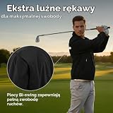 LONDON FOG Męska kasztanowa kurtka golfowa z zamkiem błyskawicznym (regularne i duże rozmiary), bawełna, lekka, Czarny, M