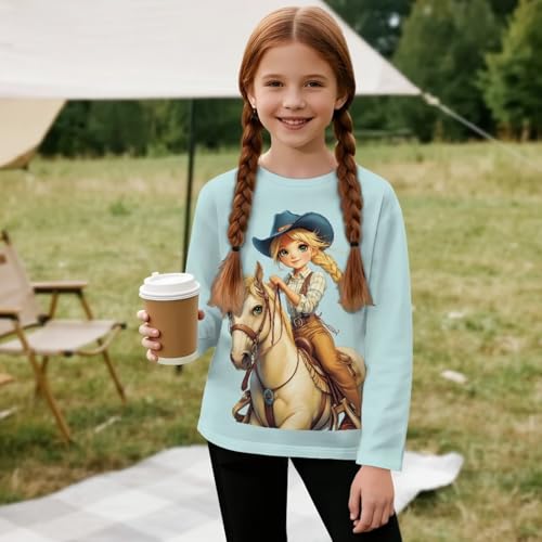 Image of Uourmeti Teens Girls Long Sleeve T Shirts Fall Outfits Boys Active Sportswear Running Tops