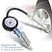 QiLeeCar Tire Inflator with Pressure Gauge, 0-12BAR Tire Pressure Tester, Self-Clamping Copper Head, Quick and Leak-Free Operation for Cars, Motorcycles, Trucks, Ideal for Checking and Filling Tyres