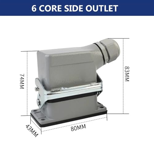 Conector Rectangular Heavy Duty HDC HE 24 Core 16A miniatura 6