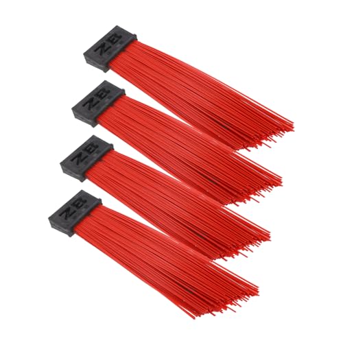 ULTECHNOVO 4pcs Outdoor Broom Replacement Parts Push Broom Head Steel Wire Bristles for Efficient Dust Cleaning