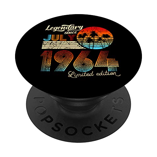 60. Cumpleaños 60 Legendario Desde Julio De 1963 Regalo PopSockets PopGrip Intercambiable