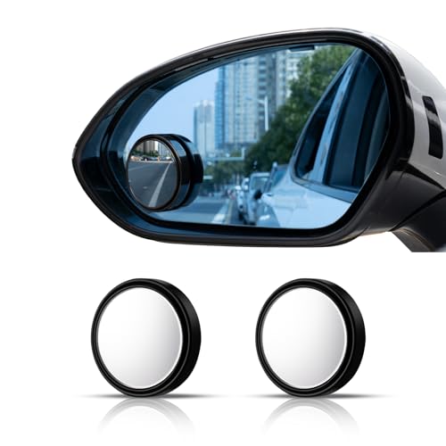2 Pack HD Glass Blind Spot Mirror, 2 Inch Round Blind Spot Mirror, Wide Angle Adjustable 360° for Cars, SUVs, Trucks