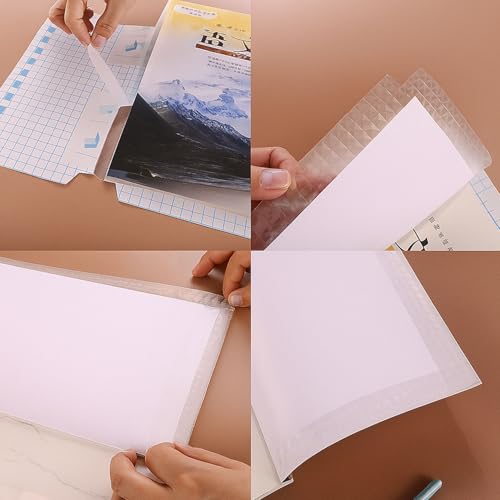 Image of SIGNAMIO 30pcs Set of Self Adhesive Book Cover Wrapping Paper Transparent