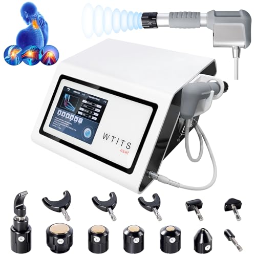 Máquina de terapia de ondas de choque actualización para alivio del dolor, dispositivo no invasivo de terapia de ondas de choque con múltiples cabezales para relajación muscular profunda, molestias en espalda y codo miniatura 1