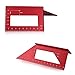 Multifunctional Saddle Layout Square Gauge 45/90 Degree Angle T Ruler Aluminum Alloy Woodworking Miter Scriber- Red