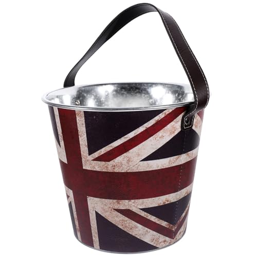ibasenice Cubo Metálico Vintage para Hielo Resistente y Grueso Enfriador de Cerveza y Vino para Bares y Fiestas Diseño Seguro y Fácil de Limpiar para Eventos al Aire