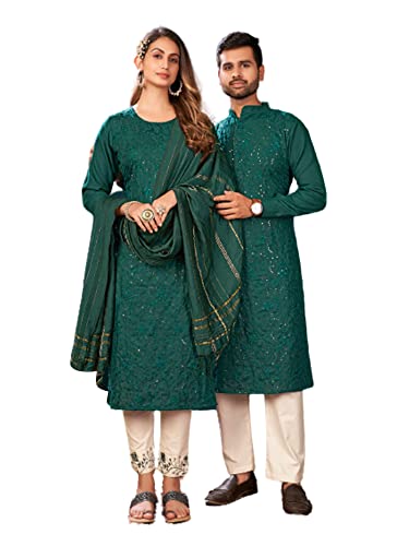 Pyjama kurta Lucknowi 1516 à paillettes pour briller lors des soirées de mariage