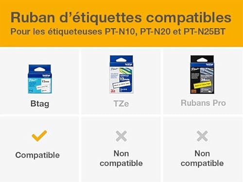 Brother PT-N10 - Etichettatrice Portatile Per Casa E Ufficio - 8
