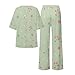 Womens 2 Piece Lounge Sets Outfits Summer Matching 3/4 Sleeve Button Down Sleepwear Fashion Loose Comfy Pajamas