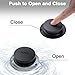 BOOMIBOO Bathtub Drain Tip-Toe Trim Set with Two-Hole Overflow Faceplate, Bath Tub Drains Conversion Kit with Universal Fine/Coarse Thread, Replacement Bathtub Drain Stopper Assembly, Matte Black