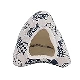 Multi-Position Placement - Versatile pet cave fits cage bottoms or tables, providing excellent resting spots for various small animals including ferrets and rabbits.