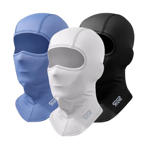 Image of 3 Pieces Balaclava Face Mask Breathable Sun Protection Motorcycle Outdoor Sport Full Face Cover for Men and Women