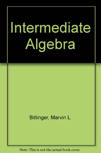 Intermediate Algebra 0201859424 Book Cover