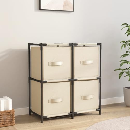 Commode avec 4 paniers meuble de rangement compact en acier pour bureau