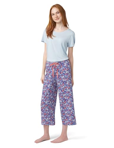 Image of HUE Women's Spring Pajama Separates Soft Whimsical Print Pjs with Flowers, Animals, Garden Themed Pjs, Cocktails