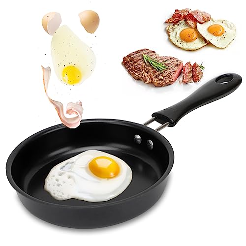 Mini Padella Antiaderente RANJIMA 12cm - Per Uova, Pancetta E Piccole Porzioni, Ideale Per Induzione E Gas - Foto 2