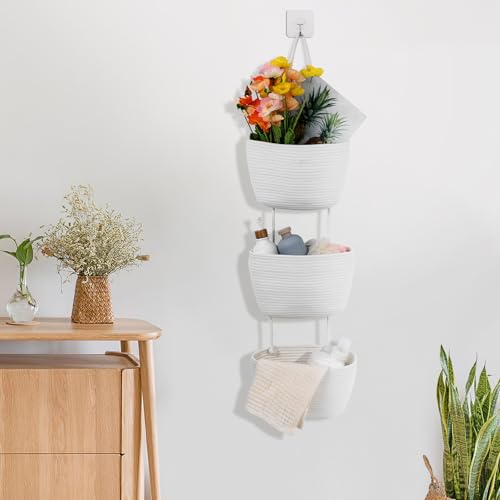 Cesta colgante para frutas que decora la cocina con estilo boho chic natural 6