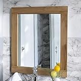 Dimensions : 60 x 70 x 3 cm Wildwater Miroir rectangulaire en Teck Massif Lazy 60 x 70 cm