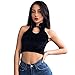 Produktbild Tanktop Cheongsam Damen Gothic T-Shirt Punk Bluse Top Shirt Kleid Top mit Kragen Mode Freizeit Oberteil Elegant Camisole Streetwear Schwarz Ärmellose Tank Tops Cosplay Kostüm Piebo