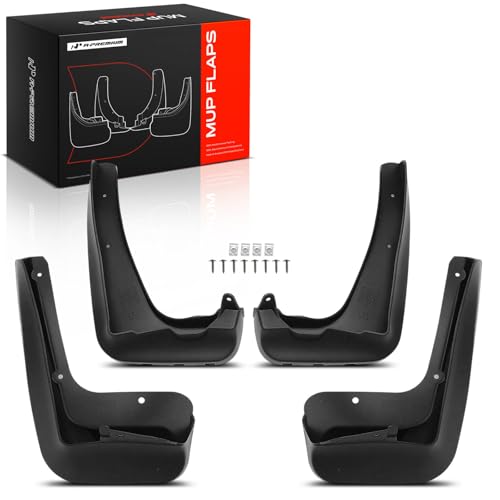 Image of A-Premium Mud Flaps Compatible with BMW | for 320i, 328d, 328i, 330i, 335i, 340i, M3, No Drilling Required Mud Guards with Hardware Accessories, Set of 4 Front Rear