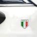 Overdecor Italy Flag Decal Stickers Car Emblem Italian Car Accessories Decorations Chrome Shield Flag Sticker Decals for Cars Truck Vehicles, 2 Pack