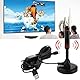 Bohaner DVB-T2-Antenne TV Antenne mit starkem Signal 36Dbi+ HDTV Zimmerantenne für Fernseher 1080P 4K Stabantenne DAB Radio Indoor Outdoor TV Antenne mit Mit Magnetfuß 5m Kabel(Schwarz+Rot)