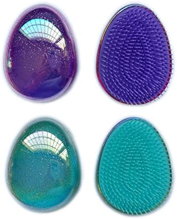 VinBee Wet Detangler Hair Brush, Detangling Hair Extension Brush for Hair Women, Girls and Kids childrens Mini Compact Hair Brush CombStarry Sky Blue