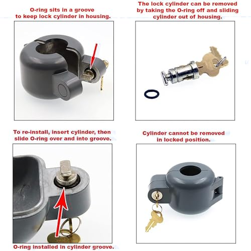 Image of Prime-Line EP 4180 Doorknob Lock-Out Device - Doorknob Lock with Key to Block Access to Keyhole, Removeable and Easy to Use, Fits Round Doorknobs with Max Diameter of 2-7 /8 in., Gray (Single Pack)