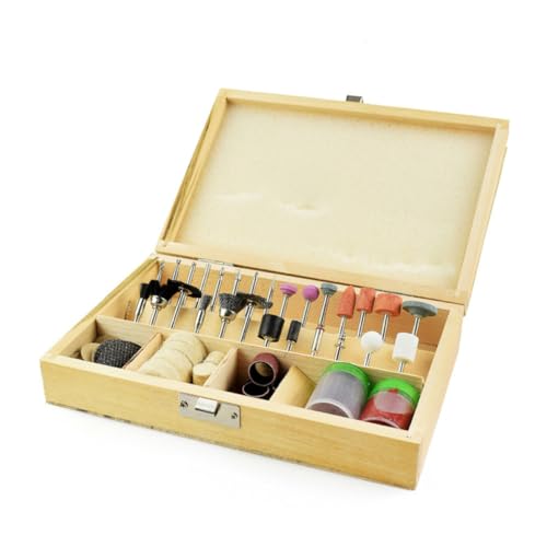 MOBUTOFU Cepillos de Rueda de Alambre Caja Portátil Juego de 100 para Pulido y Lijado en Superficies de Madera y Metal para Uso Doméstico y Bricolaje