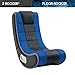 X Rocker SE Video Gaming Chair with 2 Headrest Audio Speakers, Foldable Floor Rocker with Wireless Bluetooth or Wired Connection, 200 lbs Max, Blue Black Gray