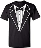 Uink Tuxedo Men's T-shirt Comfort Fit, Black M
