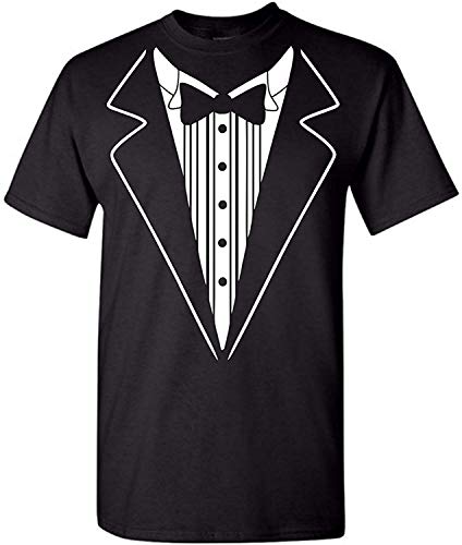 Uink Tuxedo Men's T-shirt Comfort Fit, Black M