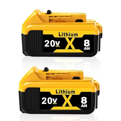 ANTOOLOCKER Replacement for Dewalt 20V Max Battery: 8.0Ah Lithium Batteries Compatible with Dewalt Battery DCB208 DCB200 DCB206 DCB205 DCB204 DCB203 DCB180 Cordless Power Tools, 2 Pack